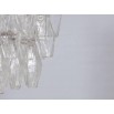 Italian Modern Chandelier in Transparent Murano Glass, Venini, 1960s