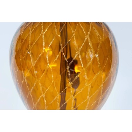 Italian Table Lamp in Murano Glass Amber and 24-Karat Gold, 1980s