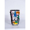 Italian Vase in Murano Glass Multi-Color, Picasso Style Cenedese, circa 1970s