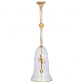 Italian Flush Mount in blown Murano Glass Clear Colour and 24k Gold, 21st *