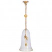 Italian Murano Glass "Bell Jar" Chandelier, Transparent and 24-Carat Gold