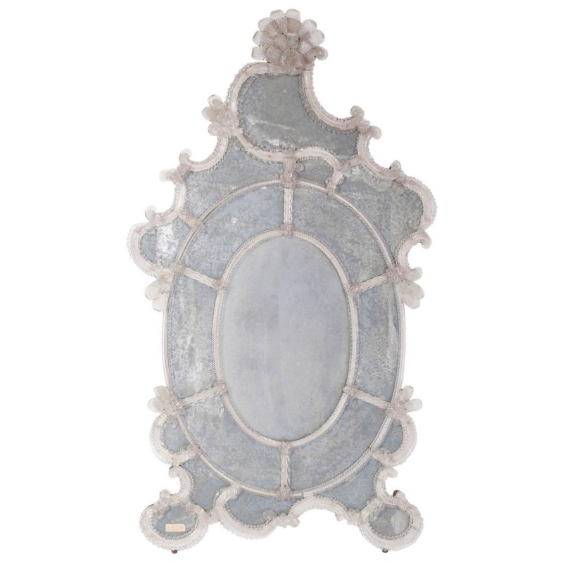 Italian Venetian Murano Glass Mirror Pauly & Co 1900s