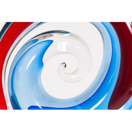 Italian Venetian Sculpture in Transparent Murano Glass by Romano Donà