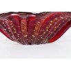Italian Centrepiece in Murano Glass Red with 24-Karat Gold Bubbles