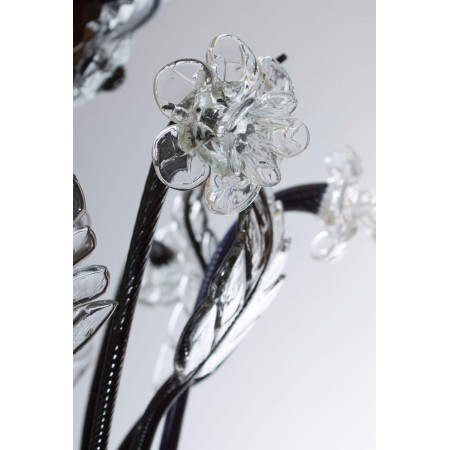 Italian Black and Transparent Chandelier, circa 1990s