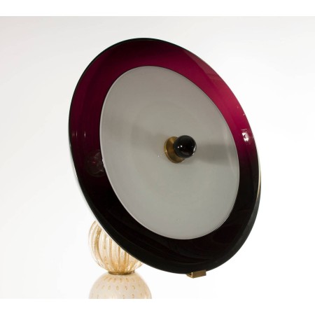 Pair of italian Table lamps in glass, circa 1950s