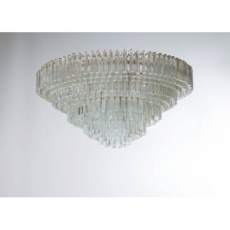 Chandelier with Triedro Elements, Attributed to Venini, circa 1970s