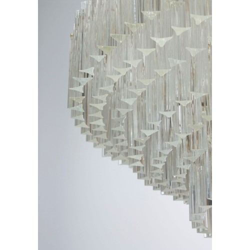 Chandelier with Triedro Elements, Attributed to Venini, circa 1970s