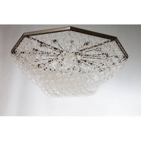 Italian "Cesta" Chandelier Attributed to Vistosi, circa 1980s