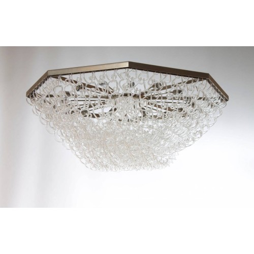 Italian "Cesta" Chandelier Attributed to Vistosi, circa 1980s