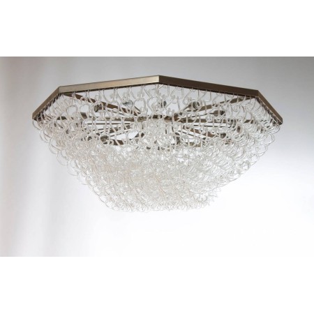 Italian "Cesta" Chandelier Attributed to Vistosi, circa 1980s