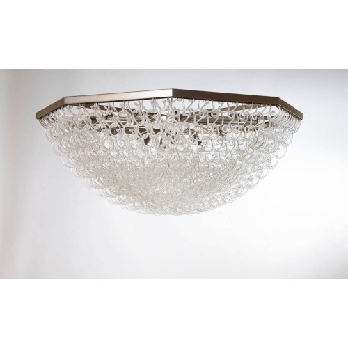 Italian "Cesta" Chandelier Attributed to Vistosi, circa 1980s