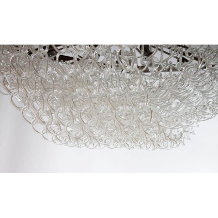 Italian "Cesta" Chandelier Attributed to Vistosi, circa 1980s