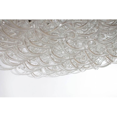 Italian "Cesta" Chandelier Attributed to Vistosi, circa 1980s