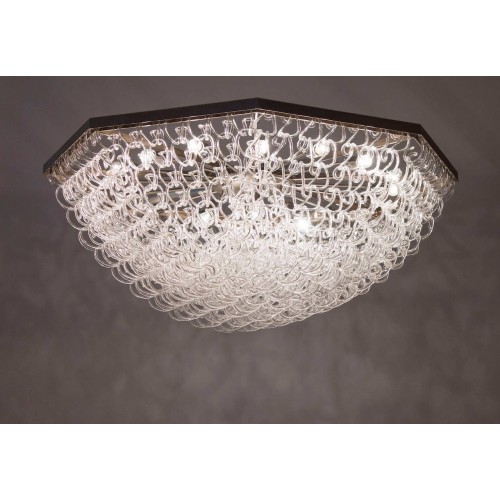 Italian "Cesta" Chandelier Attributed to Vistosi, circa 1980s