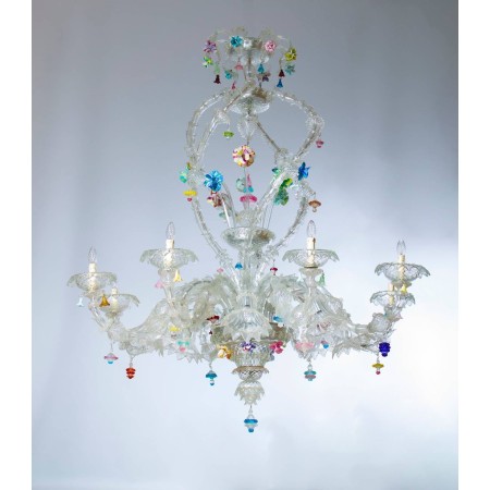 Italian Ca'rezzonico Chandelier in the Style of Seguso, circa 1950s