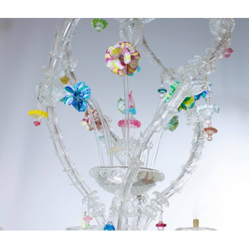 Italian Ca'rezzonico Chandelier in the Style of Seguso, circa 1950s