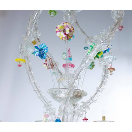 Italian Ca'rezzonico Chandelier in the Style of Seguso, circa 1950s