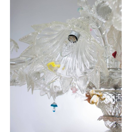 Italian Ca'rezzonico Chandelier in the Style of Seguso, circa 1950s