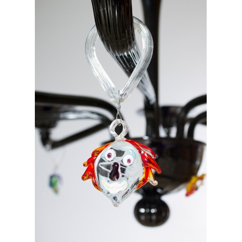 Pair of Italian Chandeliers with "Picasso Sculpture" in Cenedese Style