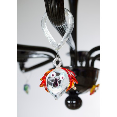 Pair of Italian Chandeliers with "Picasso Sculpture" in Cenedese Style