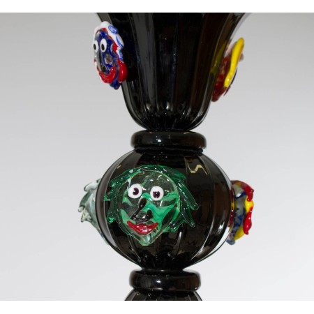 Pair of Italian Chandeliers with "Picasso Sculpture" in Cenedese Style