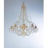 Handcrafted Murano Glass chandelier with small balls pendants 1950s Italy