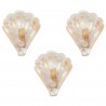 Italian Three Gold Shell sconces, attributed to Barovier & Toso circa 1960's