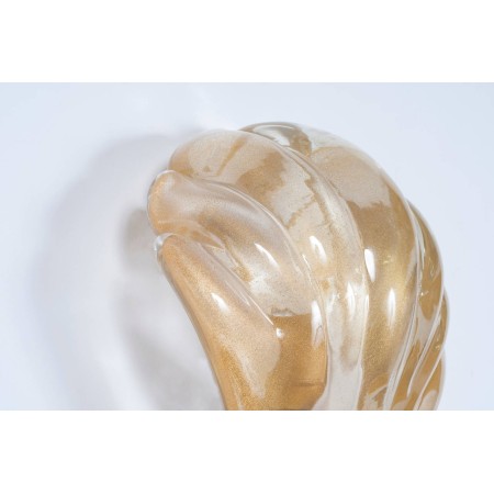 Italian Three Gold Shell sconces, attributed to Barovier & Toso circa 1960's