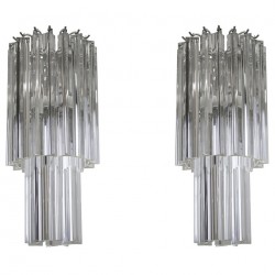 Pair of Italian Chandeliers Attributed to Camer Glass, circa 1960s