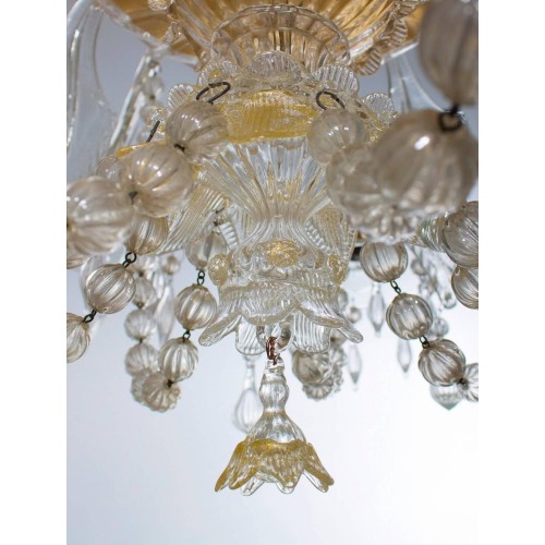 Handcrafted Murano Glass chandelier with small...