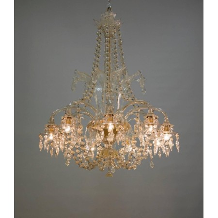Handcrafted Murano Glass chandelier with small balls pendants 1950s Italy