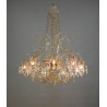 Handcrafted Murano Glass chandelier with small balls pendants 1950s Italy