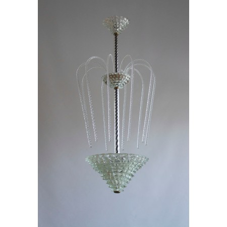 Italian Chandelier Attributed to Design of Ercole Barovier, circa 1940s