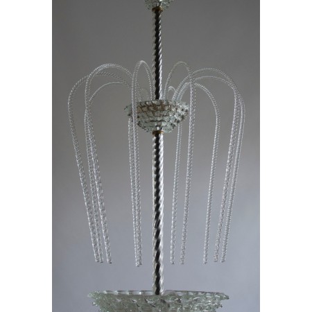 Italian Chandelier Attributed to Design of Ercole Barovier, circa 1940s