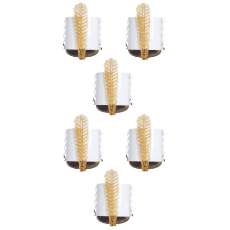 Italian mid century six sconces, circa 1950s