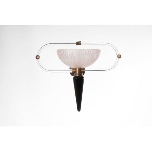 Pair of Italian Sconces, Attributed to Camer Glass, circa 1960s