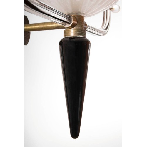 Pair of Italian Sconces, Attributed to Camer Glass, circa 1960s