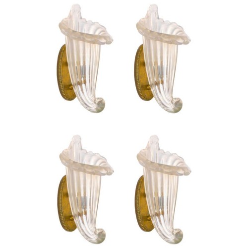 Four Italian Sconces, Attributed to Romano Donà, circa 1980s
