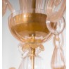Italian Mid-Century Chandelier, in Transparent and Gold, Attributed to Seguso