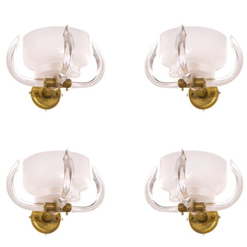 Four Italian Sconces Attributed to Camer Glass, circa 1960s