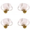 Four Italian Sconces Attributed to Camer Glass, circa 1960s