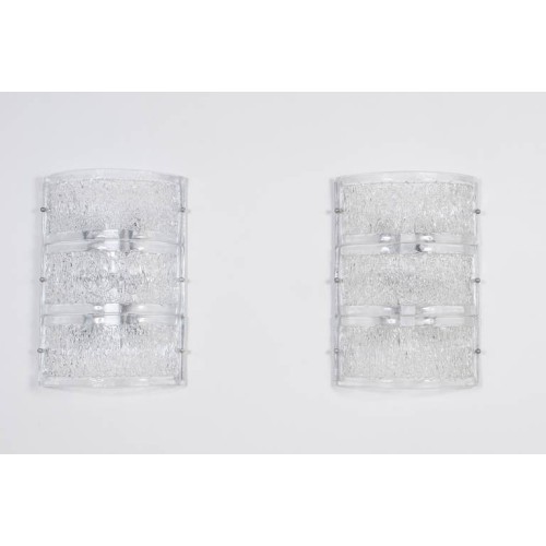 Italian Mid-Century Sconces, Attributed to Camer Glass, circa 1970s