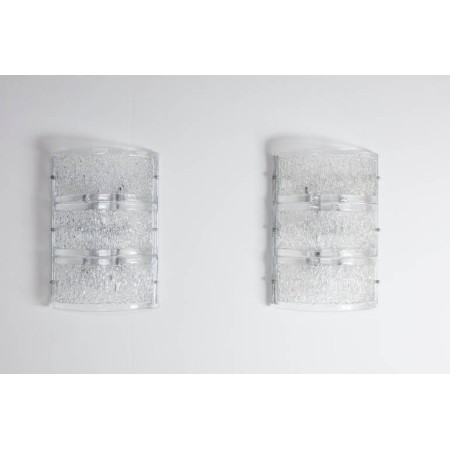 Italian Mid-Century Sconces, Attributed to Camer Glass, circa 1970s