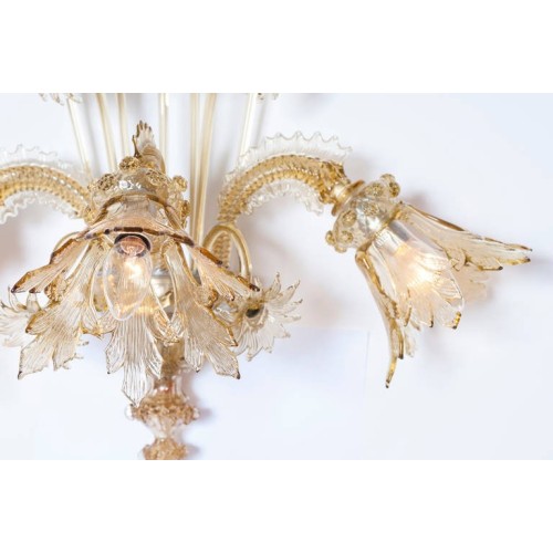 Murano Sconce in the Style of Galliano Ferro, circa 1930s