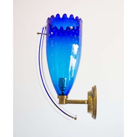 Italian Midcentury Sconces Attributed to Camer Glass