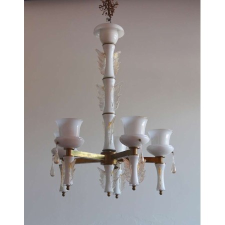 Murano Chandelier, Signed De Majo