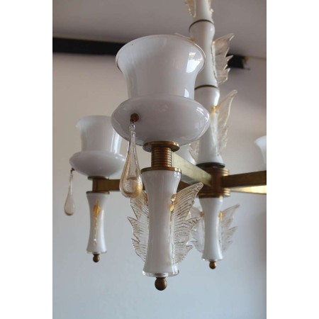 Murano Chandelier, Signed De Majo