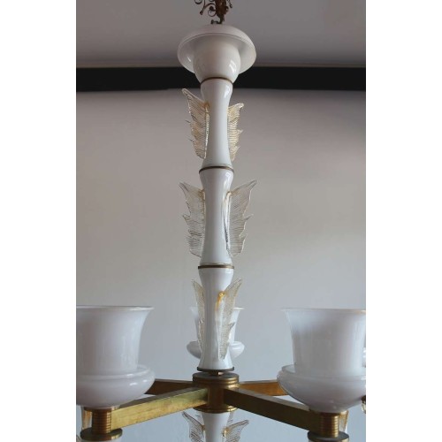 Murano Chandelier, Signed De Majo