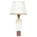 Table Lamp in Blown Murano Glass White Green color, Giovanni Dalla Fina 21st *